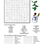 French Christmas Word Search Intended For Free French Christmas Worksheets