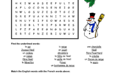 French Christmas Word Search intended for Free French Christmas Worksheets