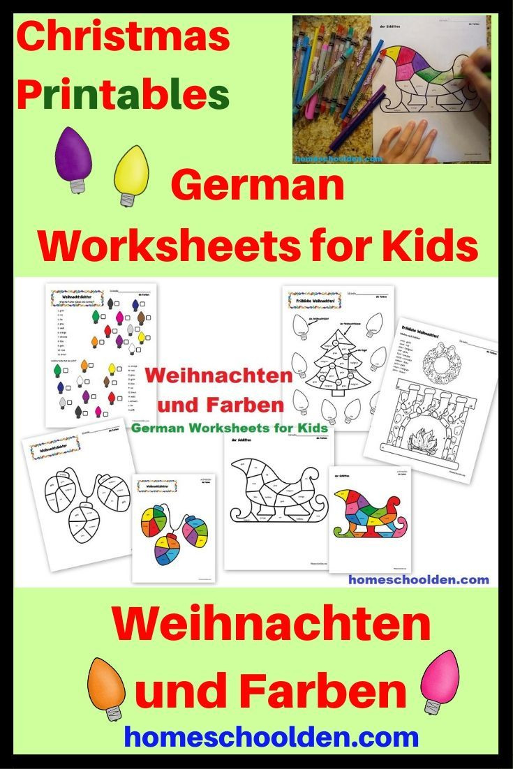 German Christmas Worksheets - Weihnachten Und Farben in German Christmas Vocabulary Worksheet