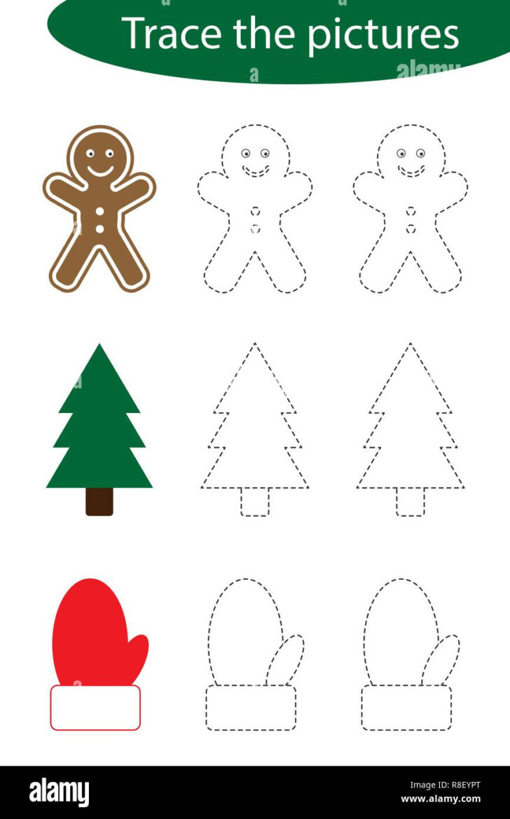 Preschool Christmas Tracing Worksheets