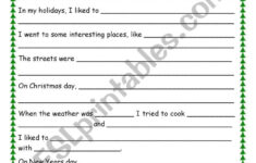 How I Spent My Christmas Holidays - Esl Worksheetmarymary7591 with My Christmas Holiday Worksheet
