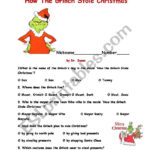 How The Grinch Stole Christma   Esl Worksheetajarnglyn Pertaining To The Grinch Who Stole Christmas Worksheets