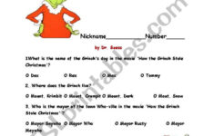 How The Grinch Stole Christma - Esl Worksheetajarnglyn pertaining to The Grinch Who Stole Christmas Worksheets