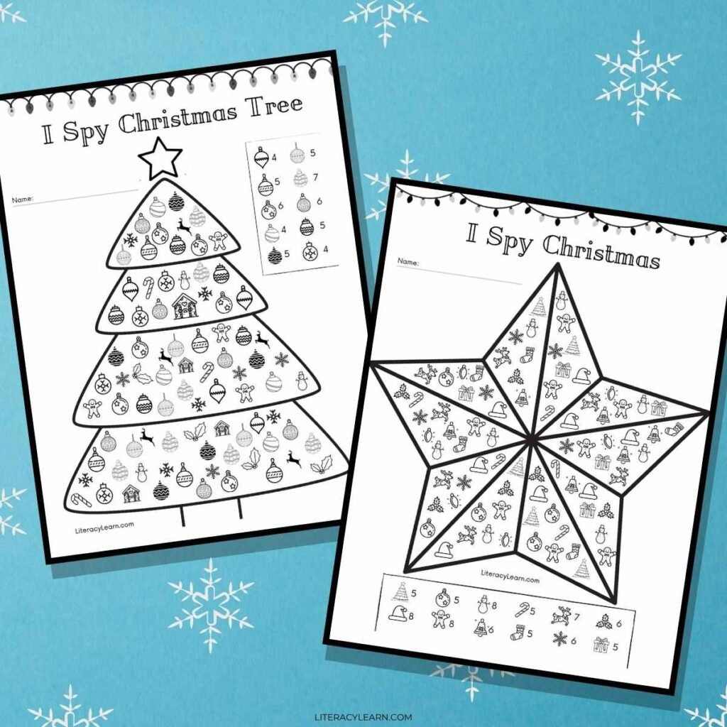 I Spy Christmas - Free Printables! - Literacy Learn with Free Printable I Spy Christmas Worksheets