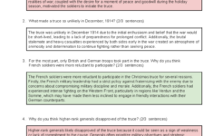 Jayshon Dedrick) The World War I Christmas Truce - The World War 1 in World War 1 Christmas Truce Worksheet