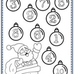 Kindergarten Christmas Free Worksheet Count And Trace Printable Pertaining To Free Printable Christmas Counting Worksheets