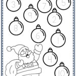 Kindergarten Christmas Free Worksheet Count And Trace Printable With Counting Christmas Worksheets