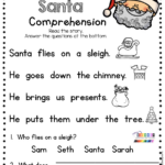 Kindergarten Christmas Reading Passage With Comprehension Questions In Kindergarten Christmas Reading Worksheets