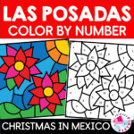 Las Posadas Christmas Math Coloring Pages   Colornumber Code Within Las Posadas Christmas In Mexico Worksheet Answers