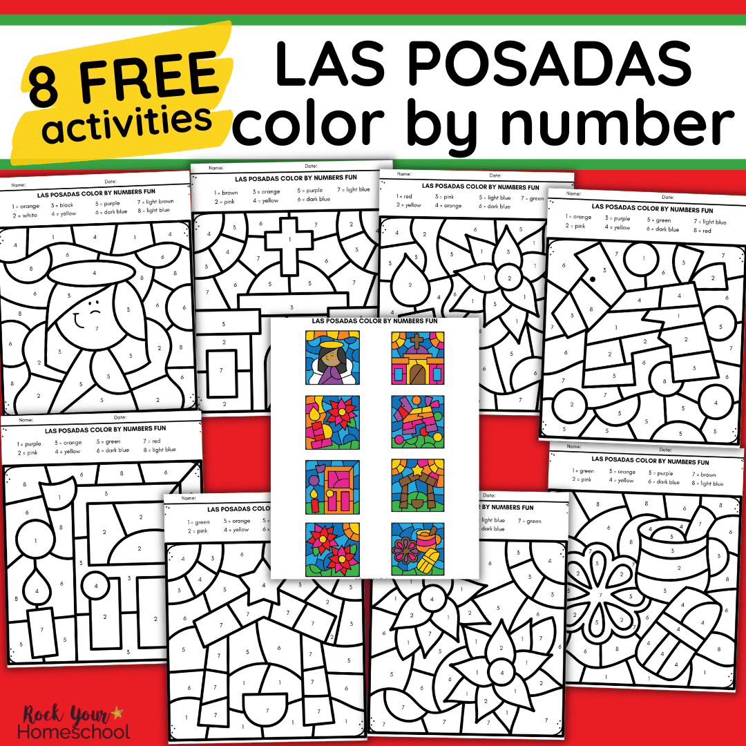 Las Posadas Colornumber Activities - Rock Your Homeschool for Las Posadas Christmas in Mexico Worksheet