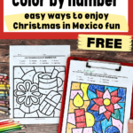 Las Posadas Colornumber For Christmas In Mexico(8 Free) Pertaining To Las Posadas Christmas In Mexico Worksheet