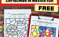Las Posadas Colornumber For Christmas In Mexico(8 Free) pertaining to Las Posadas Christmas in Mexico Worksheet