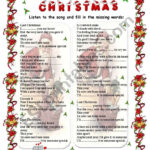 Last Christmas   Wham Song (Fill In)   Esl Worksheetgabitza Inside Last Christmas Song Worksheet