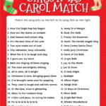 Match The Christmas Carol Game (Free Printable!)   Play Party Plan For First Letter Of Christmas Carols Worksheet