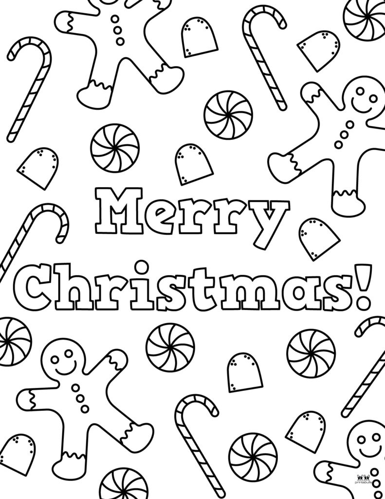 Merry Christmas Coloring Pages - Free Printables | Printabulls with Merry Christmas Coloring Worksheet