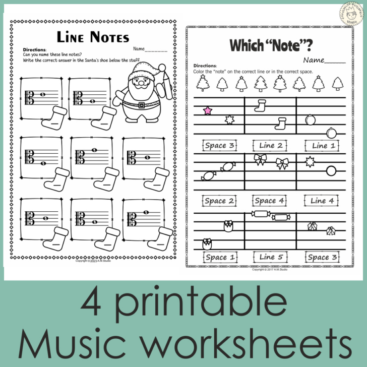 Free Christmas Music Worksheets