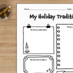 My Holiday Traditions Worksheet: Invite Kids To Write And Share In My Christmas Traditions Worksheet