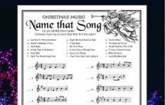 Name That Song" Christmas Game intended for Name That Christmas Tune Worksheet