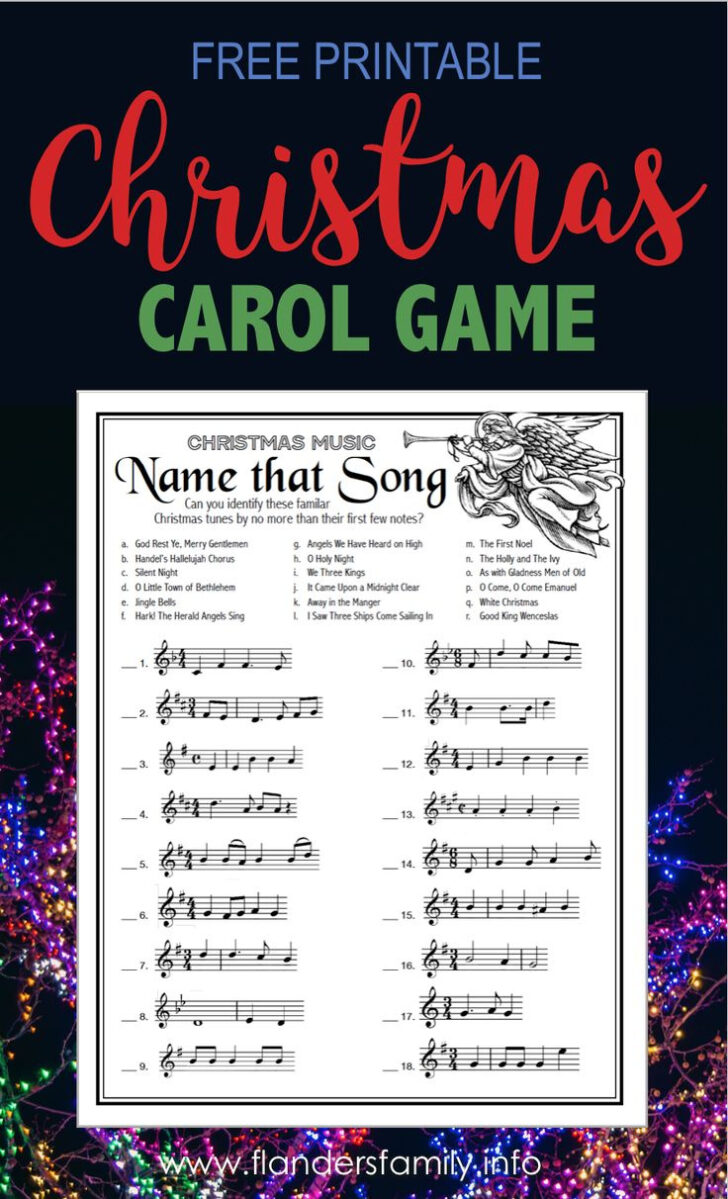 Name That Christmas Tune Worksheet