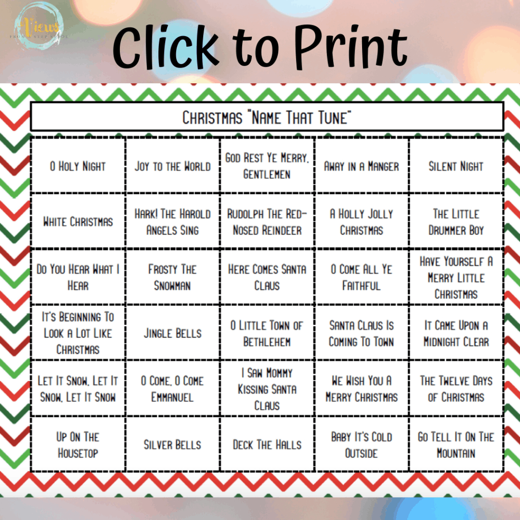 Name That Tune Christmas Carol Game Printable - Views From A Step within Name That Christmas Tune Worksheet