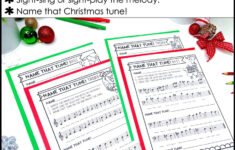 Name That Tune Christmas Music Worksheets In Treble And Bass Clef throughout Name That Tune Christmas Songs Worksheet