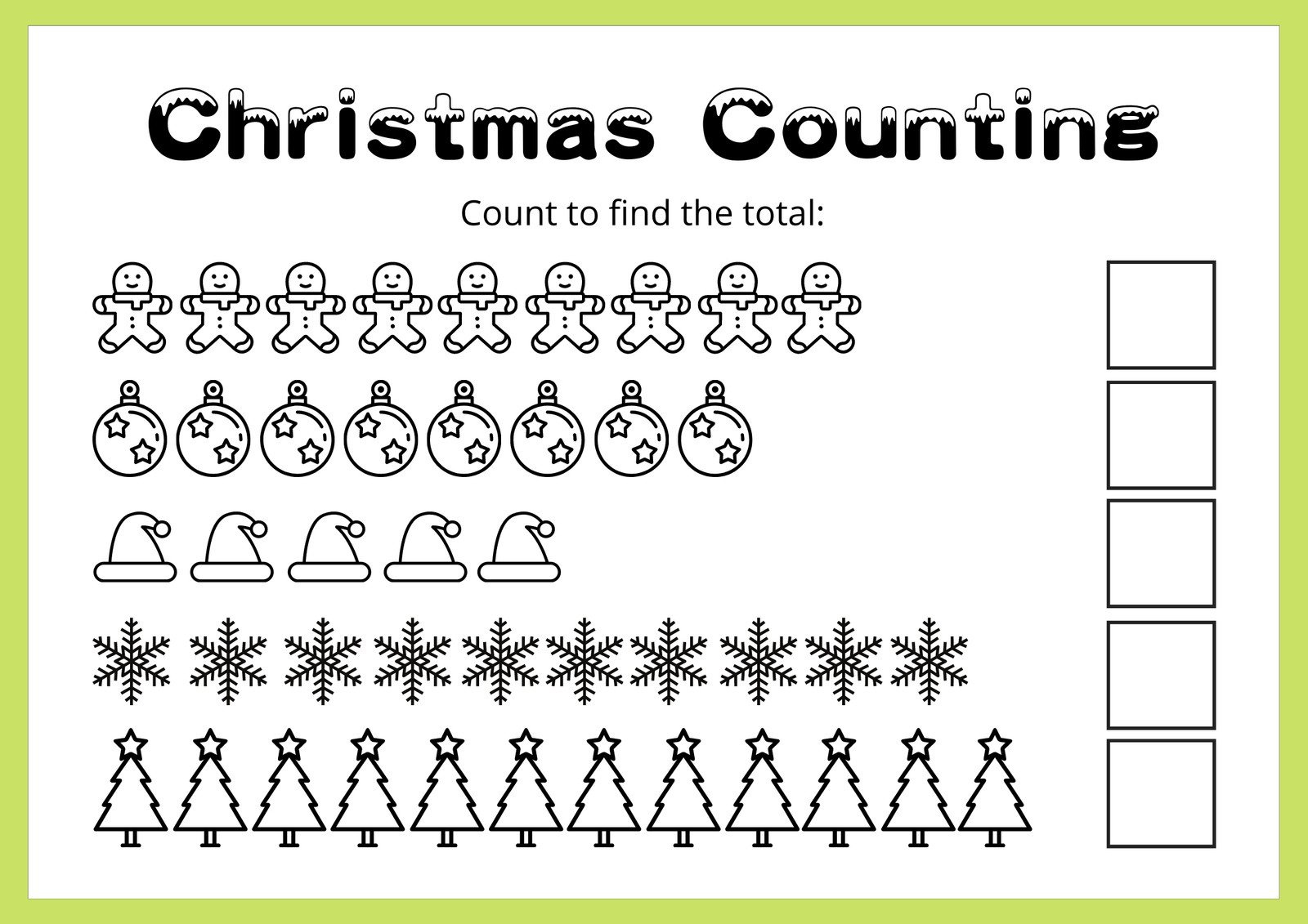 Page 2 - Free, Editable Christmas Worksheet Templates | Canva pertaining to Free Printable Christmas Counting Worksheets