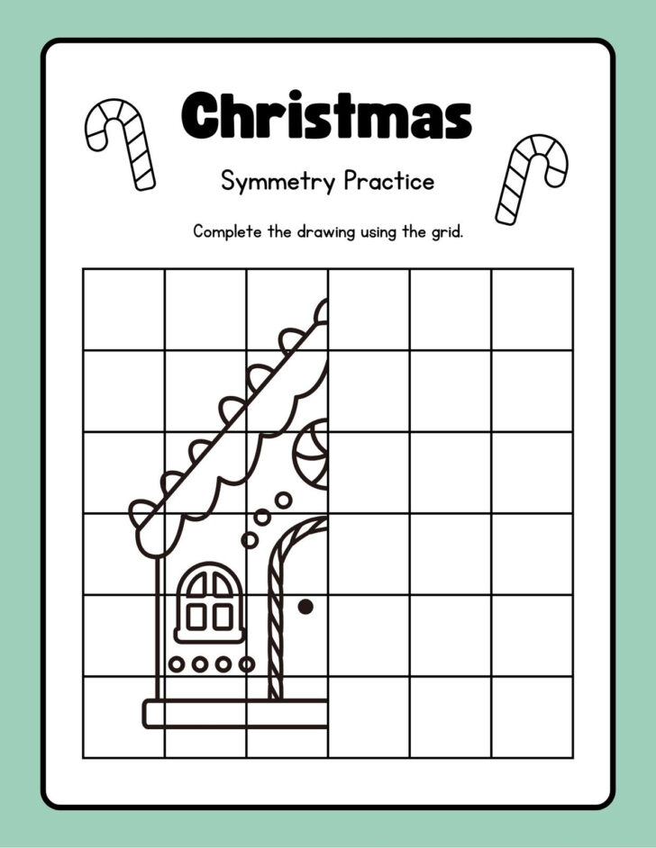 Free Christmas Symmetry Worksheets