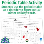 Periodic Table Holiday Christmas Science Worksheet   Flying Colors For Science Christmas Worksheet