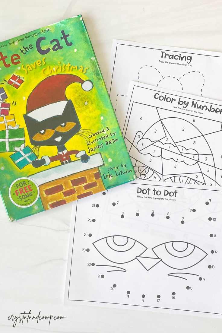 Pete The Cat Saves Christmas Printables For Preschoolers with regard to Pete the Cat Saves Christmas Worksheets