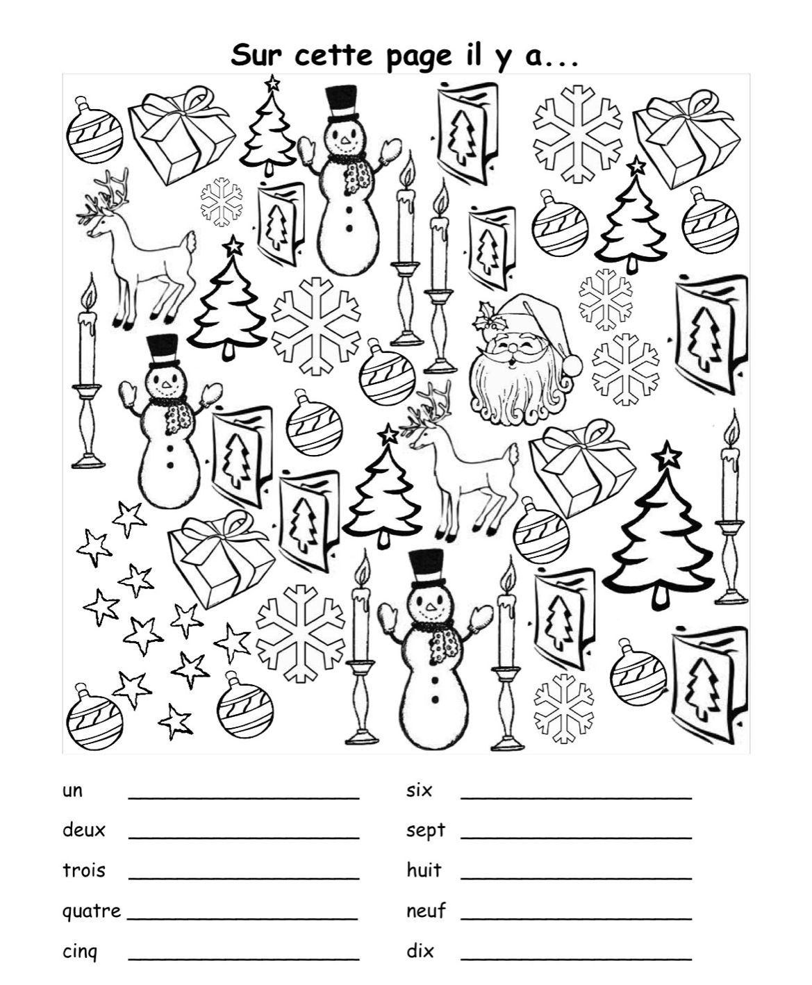 Pin Page inside Free French Christmas Worksheets