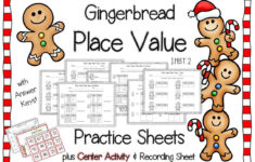 Place Value Worksheets Gingerbread Christmas Themed in Place Value Christmas Worksheets