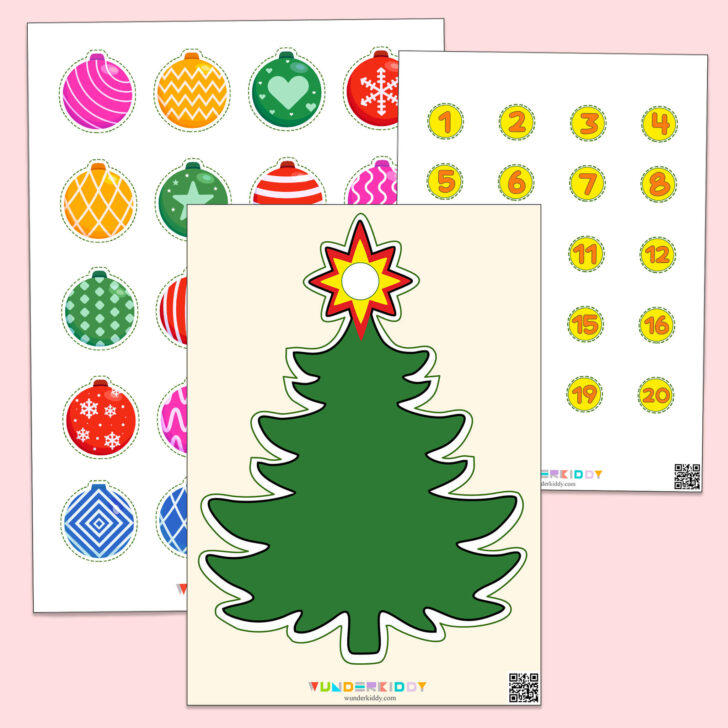 Cut and Paste Christmas Tree Worksheet