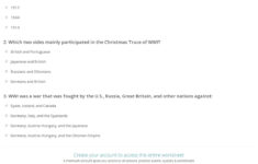 Quiz &amp; Worksheet - Ww1 Christmas Truce | Study with regard to World War 1 Christmas Truce Worksheet Answers