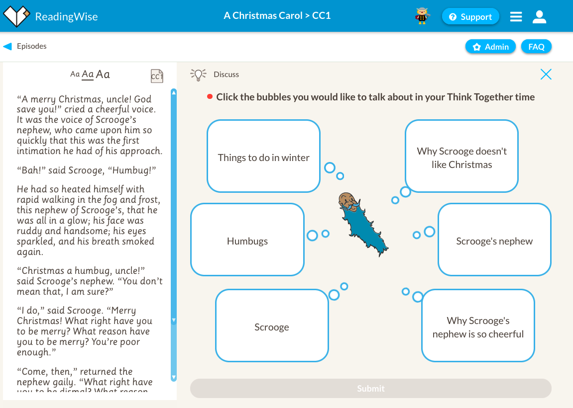 Readingwise - Christmas Vocabulary And Teaching Resources for Reading Skills and Strategies Worksheet a Christmas Carol