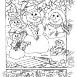 Snowman Hidden Picture Puzzle For Christmas! For Hidden Pictures Christmas Worksheets