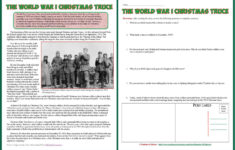 Students Of History: World War 1 Reading On Christmas Truce Lesson for World War 1 Christmas Truce Worksheet