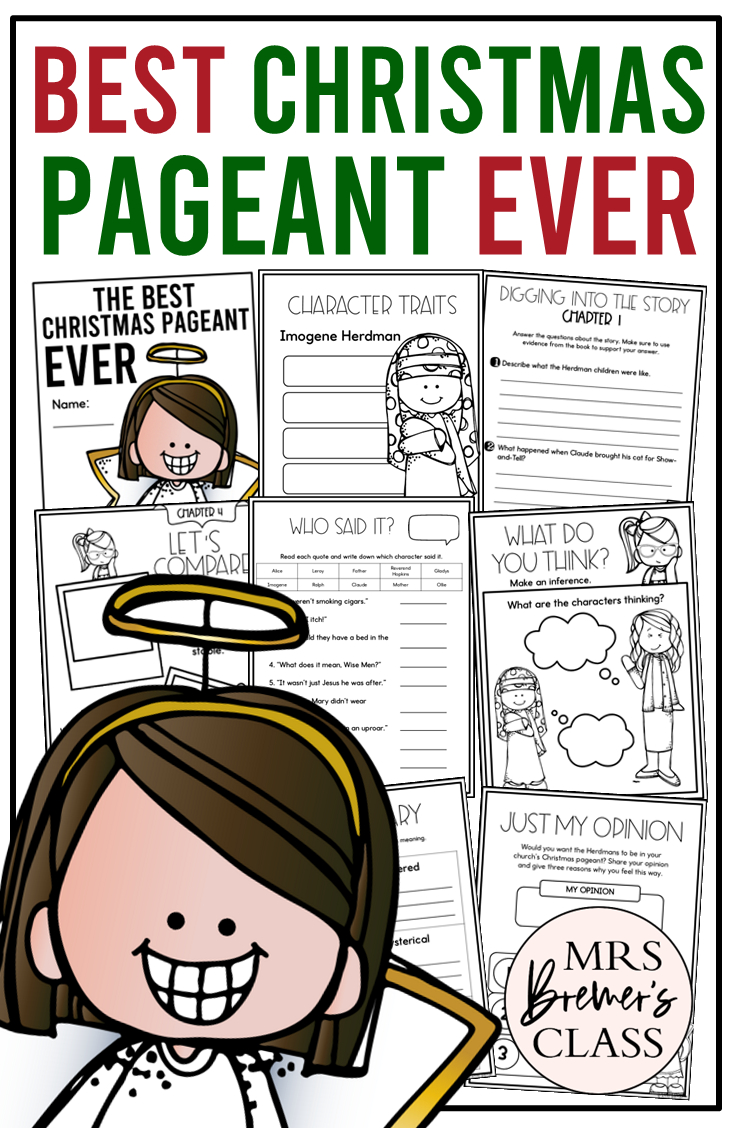 The Best Christmas Pageant Ever Book Activities Novel Study | Mrs with regard to Free Worksheets For the Best Christmas Pageant Ever