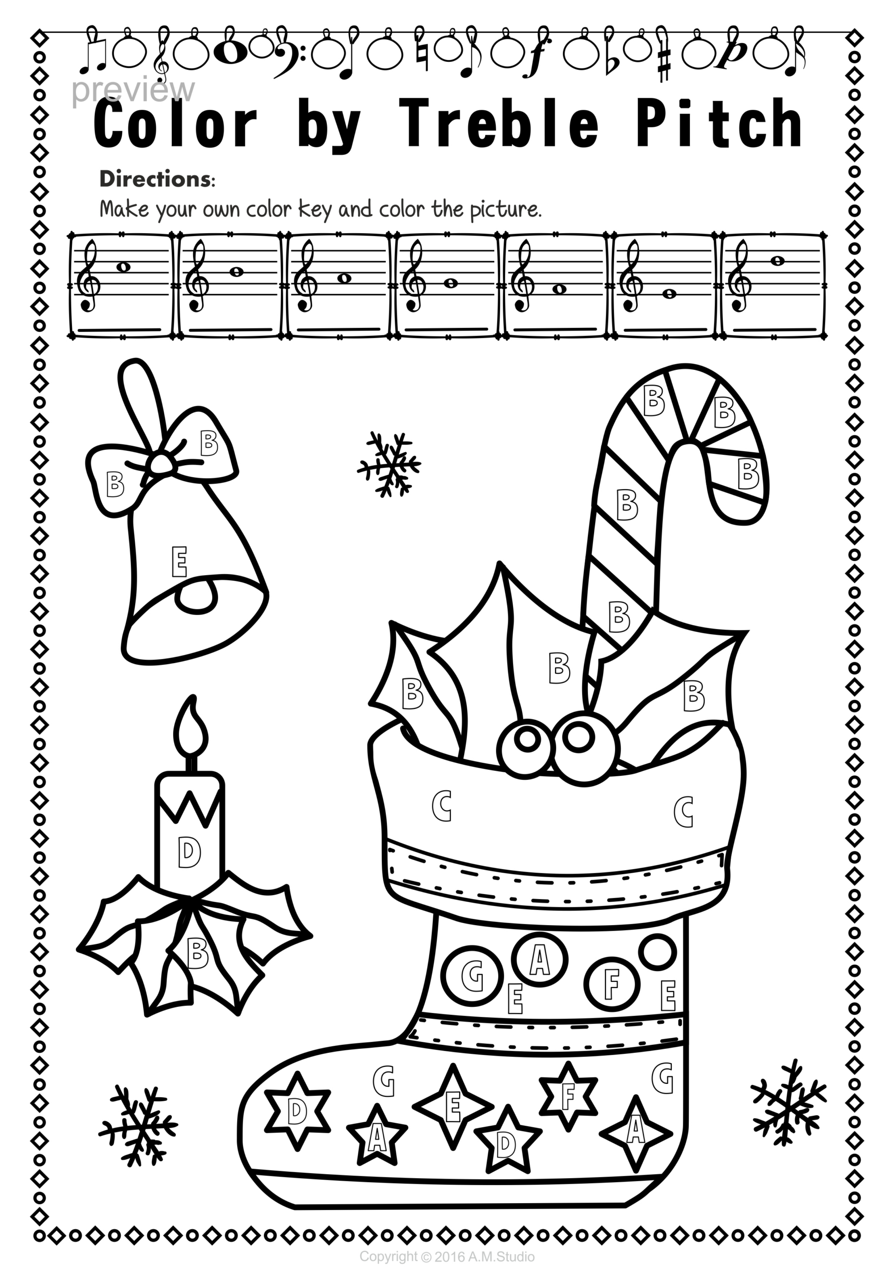 Treble Clef Note Name Worksheets For Christmas - Christmas Music throughout Music Theory Christmas Worksheets