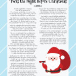 Twas The Night Before Christmas Printables | Printabulls Intended For Twas The Night Before Christmas Worksheet