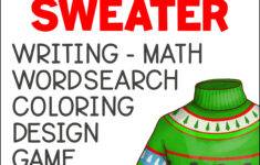 Ugly Christmas Sweater Design, Writing, Maths, Word Search &amp; Colouring  Activities - Australian Teachers Marketplace intended for Ugly Christmas Sweater Math Worksheet
