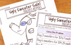 Ugly Sweater Multiplying Decimals Money - Christmas Math 5Th &amp; 6Th pertaining to Ugly Christmas Sweater Math Worksheet Answers