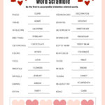 Valentine Word Scramble   Free Printable Inside Super Teacher Worksheets Scrambled Christmas Answers