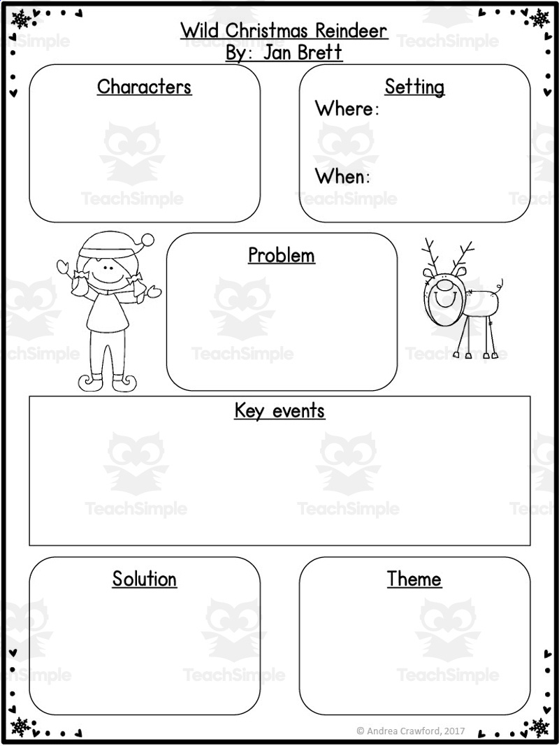 Wild Christmas Reindeerjan Brett | Reading Comprehension in The Wild Christmas Reindeer Worksheets