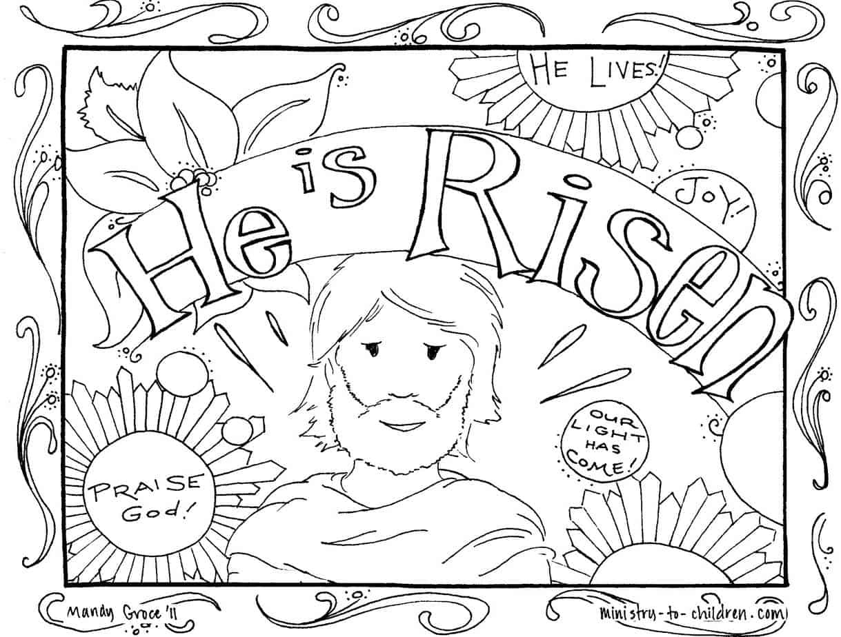 15 Easter Coloring Pages [Religious] Free Printables For Kids with regard to Easter Jesus Worksheets