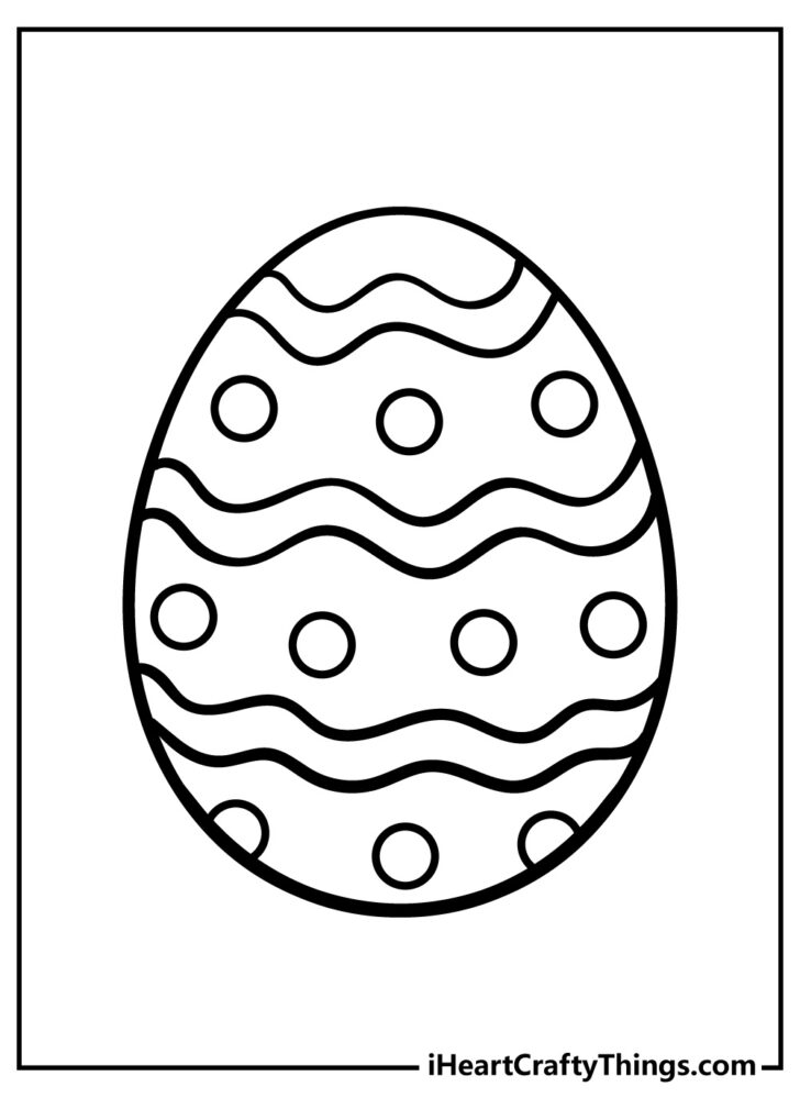 Easter Eggs to Colour Worksheets