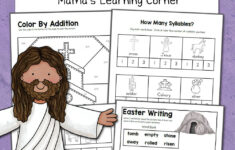 Christian Easter Worksheets For Kindergarten And 1St Grade - Mamas throughout Religious Easter Worksheets