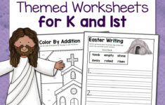 Christian Easter Worksheets For Kindergarten And First Grade inside Easter Bible Worksheets