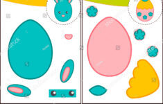 Cut Paste Worksheet Easter Eggs Stock Vector (Royalty Free pertaining to Easter Cut And Paste Worksheets