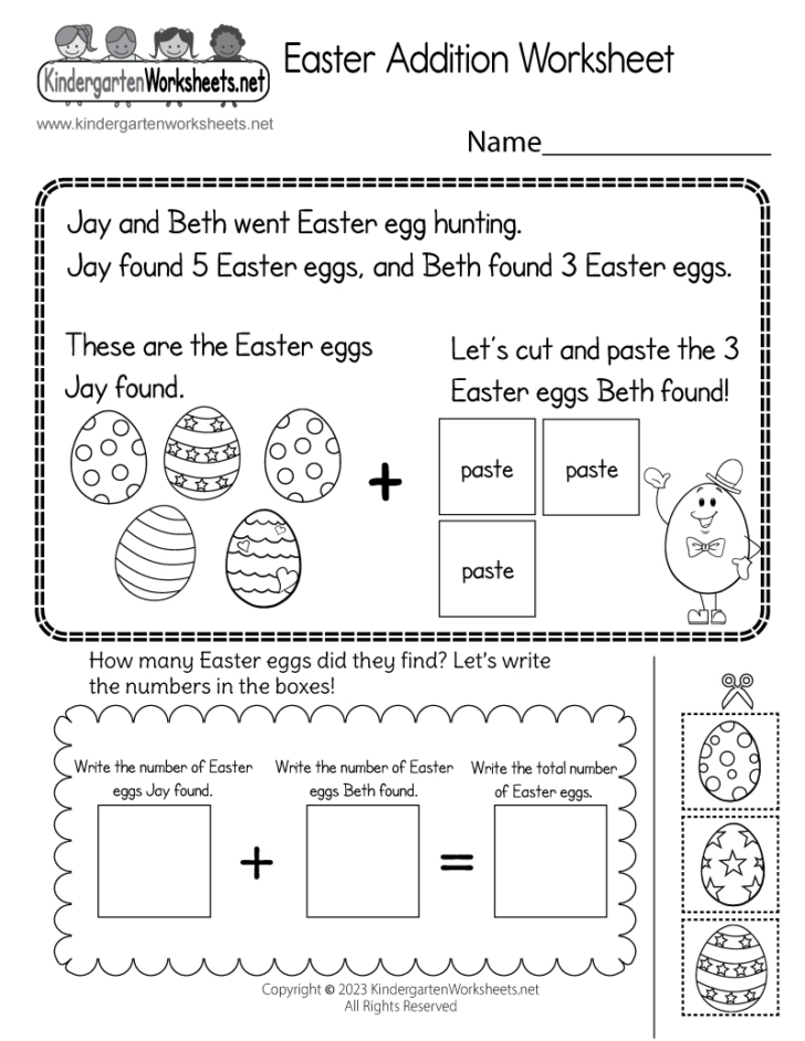 Easter 1st Grade Worksheets