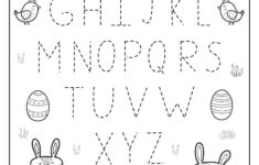 Easter Alphabet Tracing Worksheet Educational Vector Image with Easter Letter Worksheets